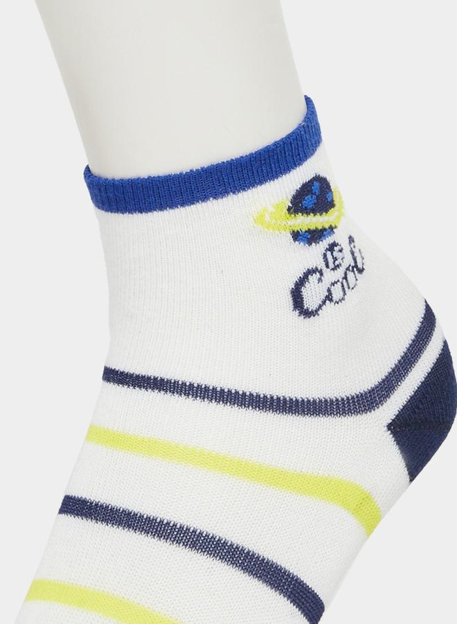 Styli Pack of 5 - Printed Ankle Socks - Image 3